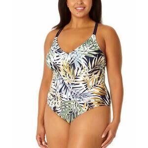NWT Hurley Womens One Piece Swimsuit Size XL Color: Cayman Palms